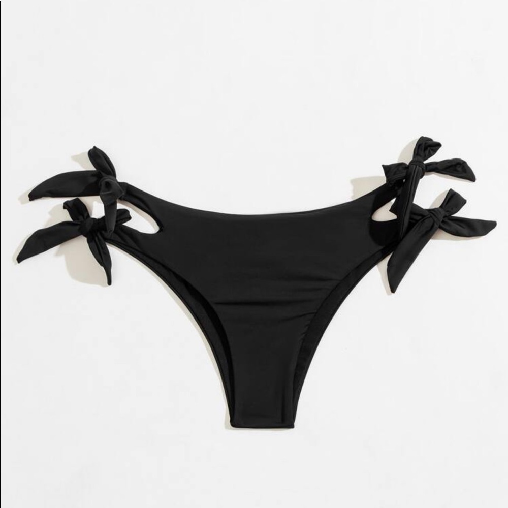 Black Cut-Out Swim Bottom